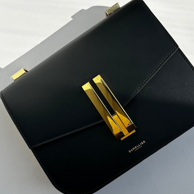 DeMellier Black Leather Structured Crossbody