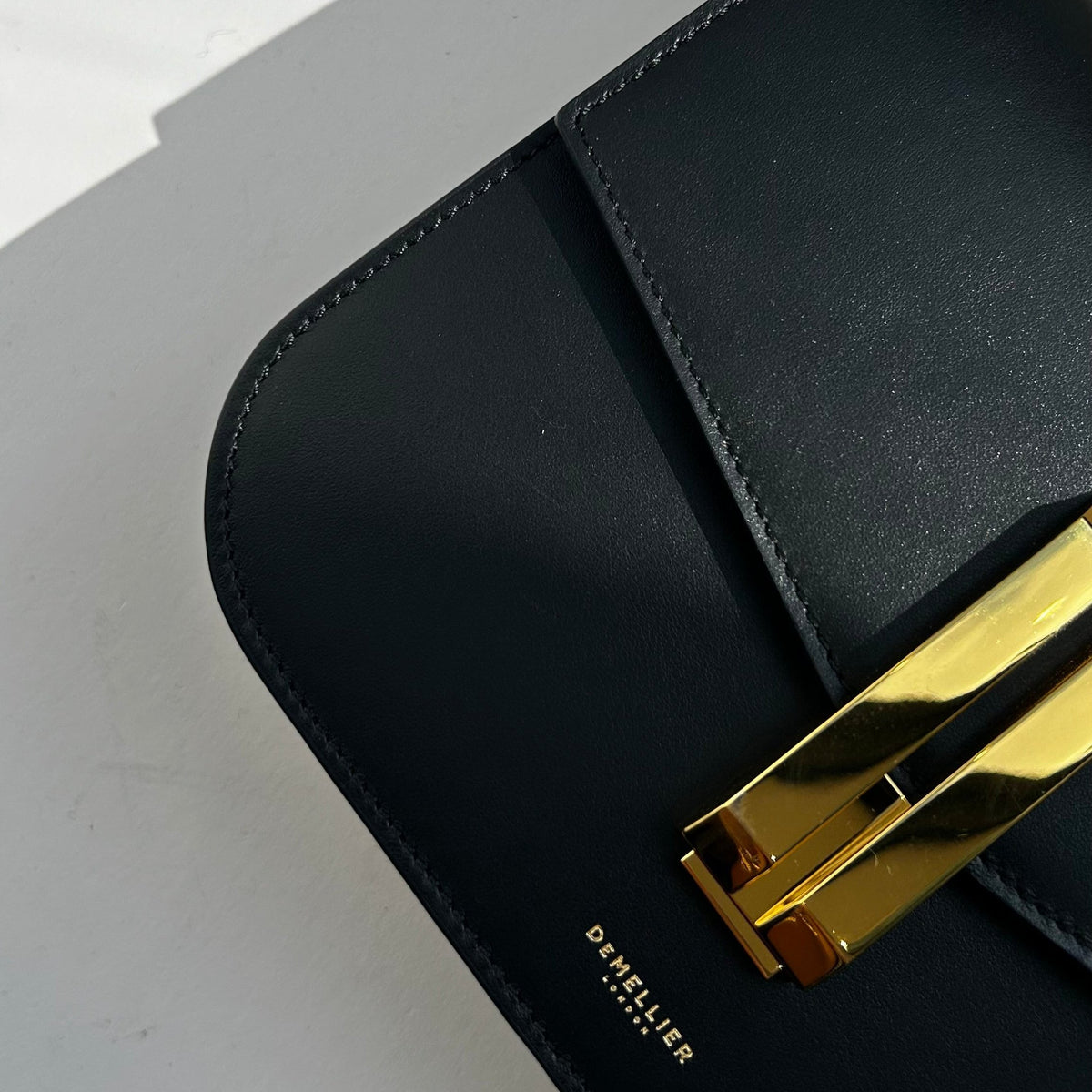 DeMellier Black Leather Structured Crossbody