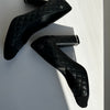 Chanel Black Quilted Heeled Pumps
