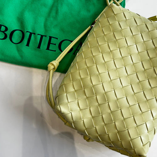 Bottega Veneta Lime Green Intrecciato Loop Camera Bag