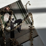 Chanel Gold CC Chalcedony Bead Chain Necklace