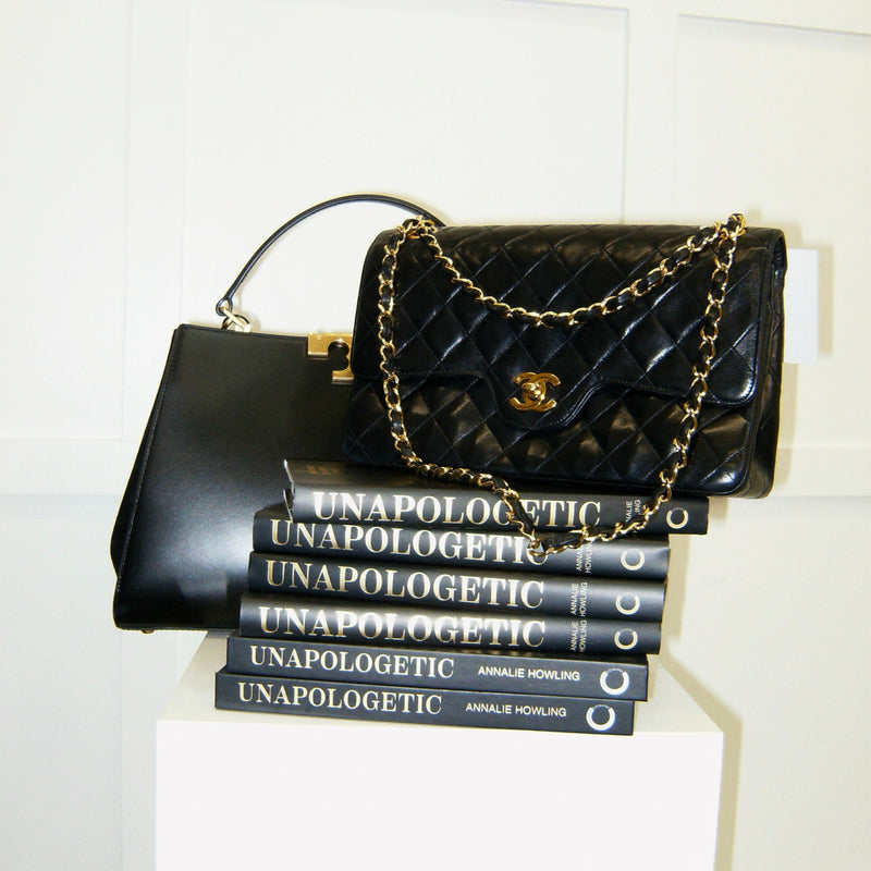 Tory Burch Eleanor Satchel in Black Leather & Suede