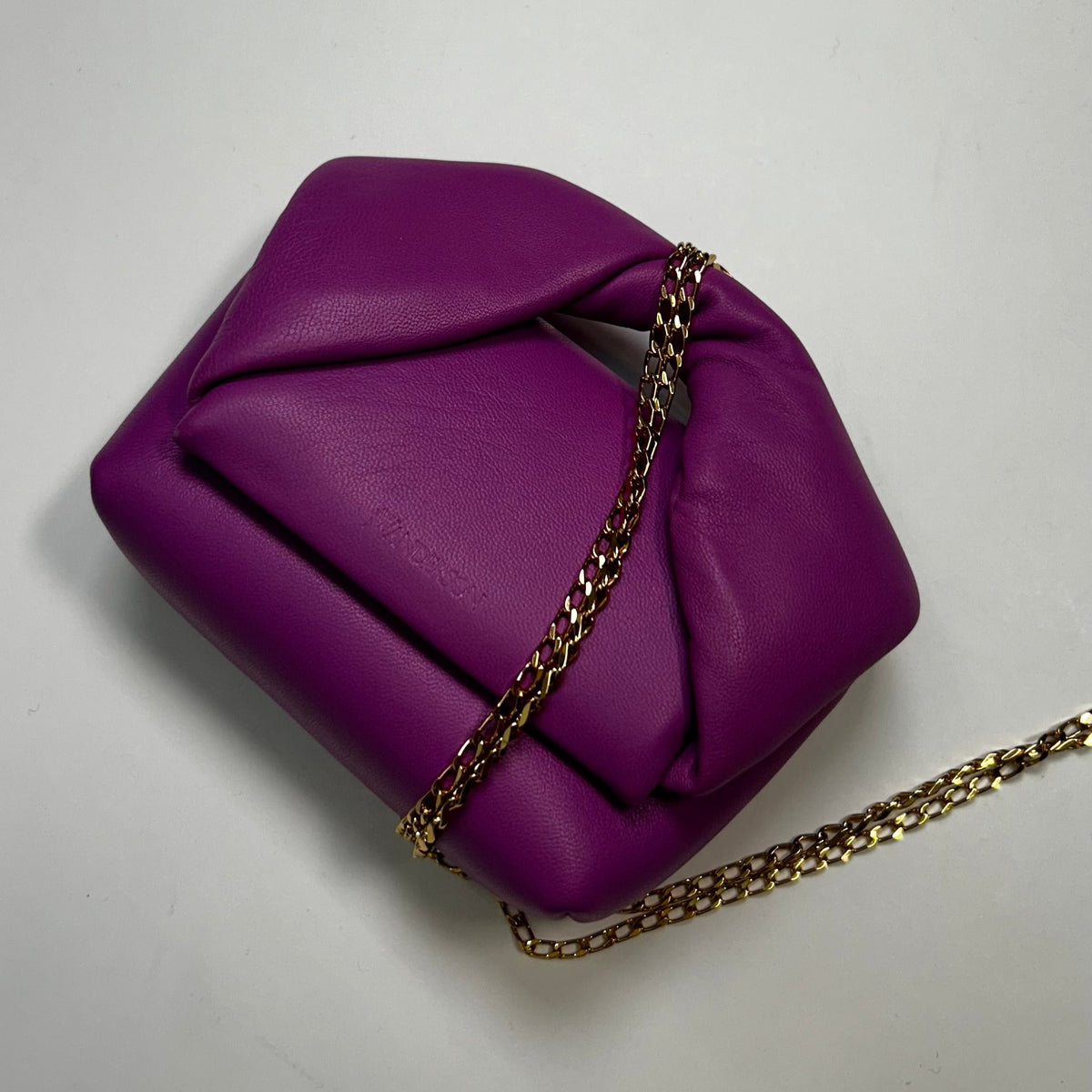 J W Anderson Purple Leather Nano Twister Bag