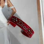 Christian Dior Red Acetate Cuff Bangle