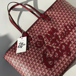 Anya Hindmarch Medium Damson I am a Plastic Bag Zipped Tote