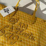 Anya Hindmarch Large I Am A Plastic Bag Tote in Lemon Yellow