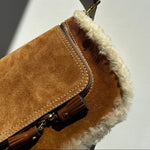 Anya Hindmarch Vere Small Soft Satchel Tan Shearling Crossbody