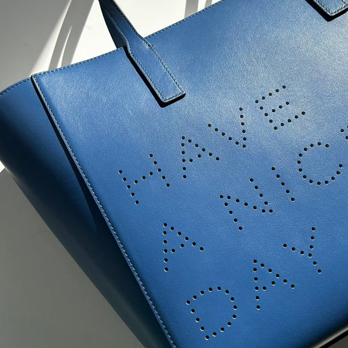 Anya Hindmarch AR Ebury Featherweight Tote in Blueberry