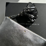 Anya Hindmarch Georgiana Clutch in Metallic Silver