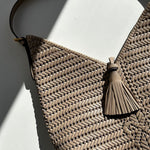 Anya Hindmarch Tassel Hobo Nude Bag
