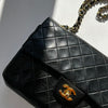 Chanel Black Lambskin Vintage Medium Double Flap Bag