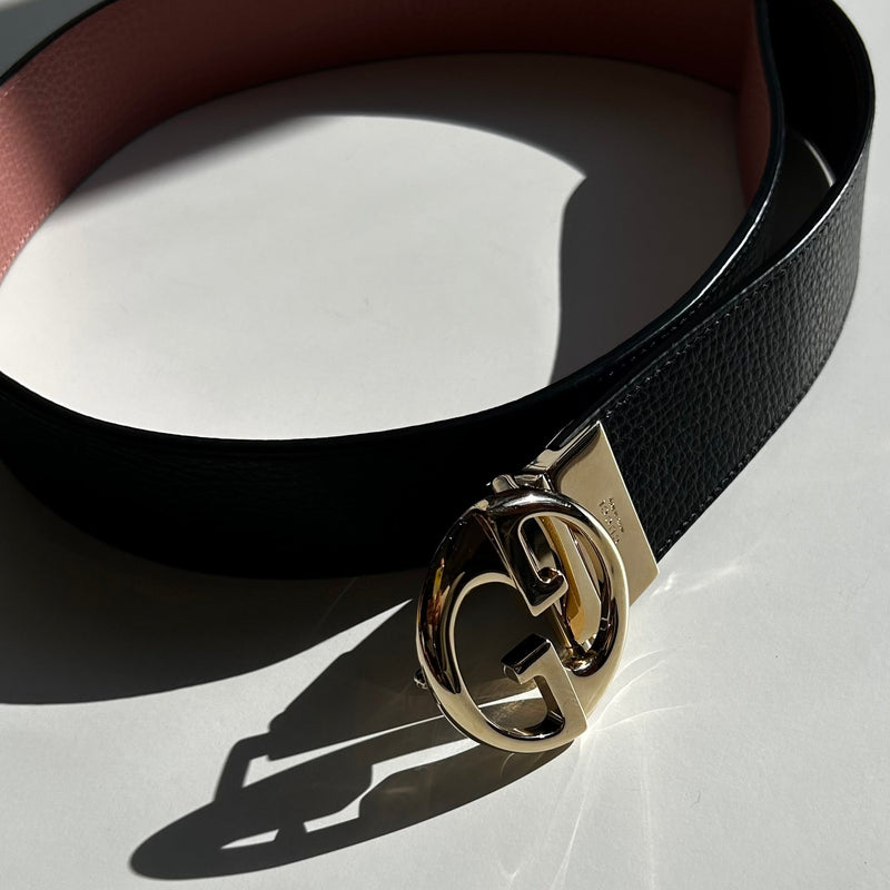 Gucci Pink Logo Belt