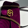 Gucci Purple Velvet Marmont Shoulder Flap Bag