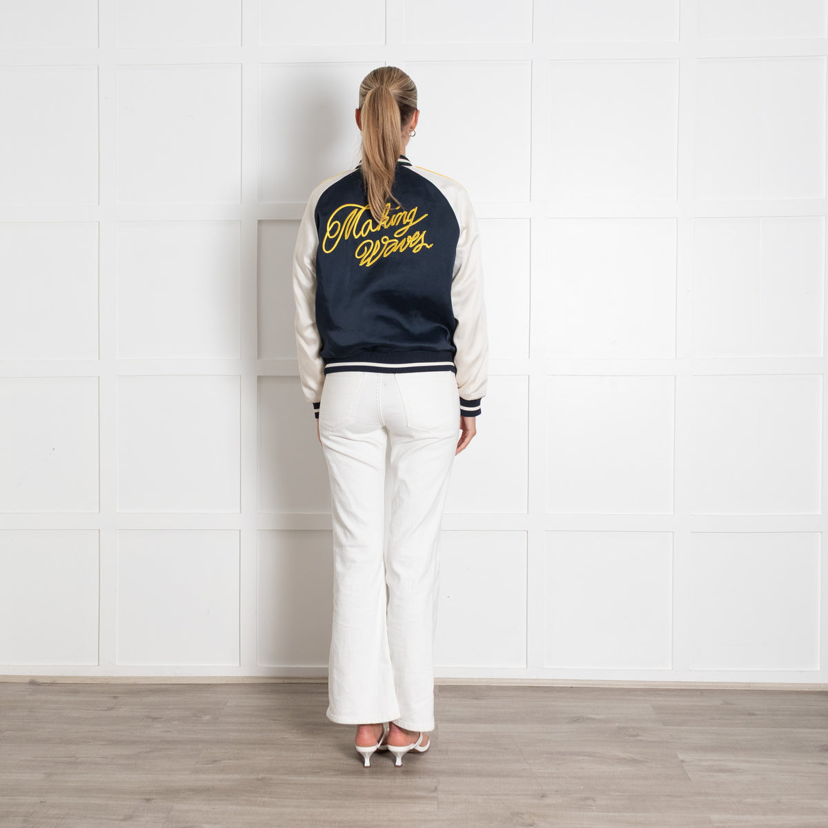 Scotch and Soda Blue 'Making Waves' Reversible Bomber Jacket