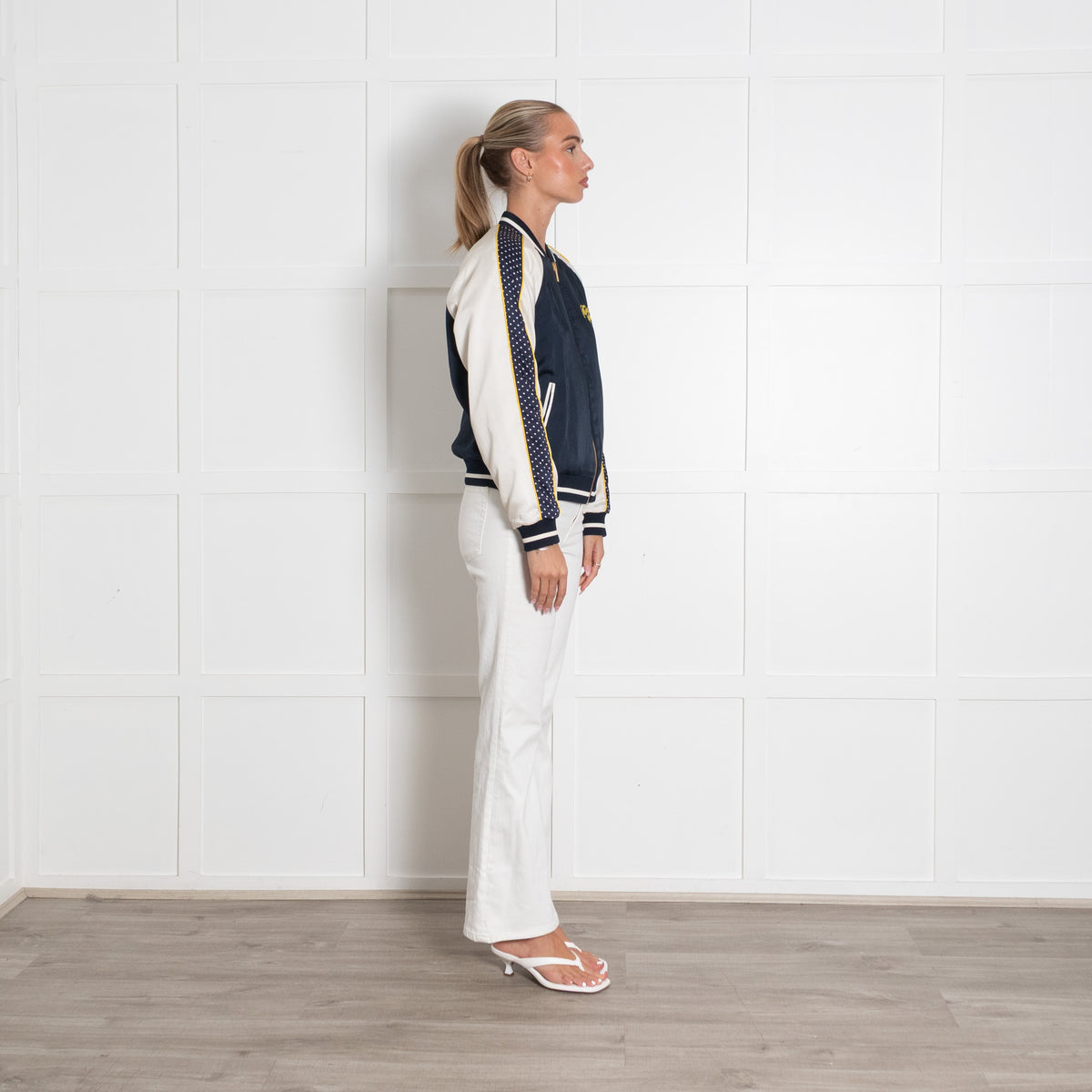 Scotch and Soda Blue 'Making Waves' Reversible Bomber Jacket