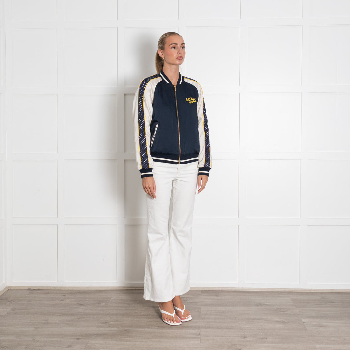 Scotch and Soda Blue 'Making Waves' Reversible Bomber Jacket