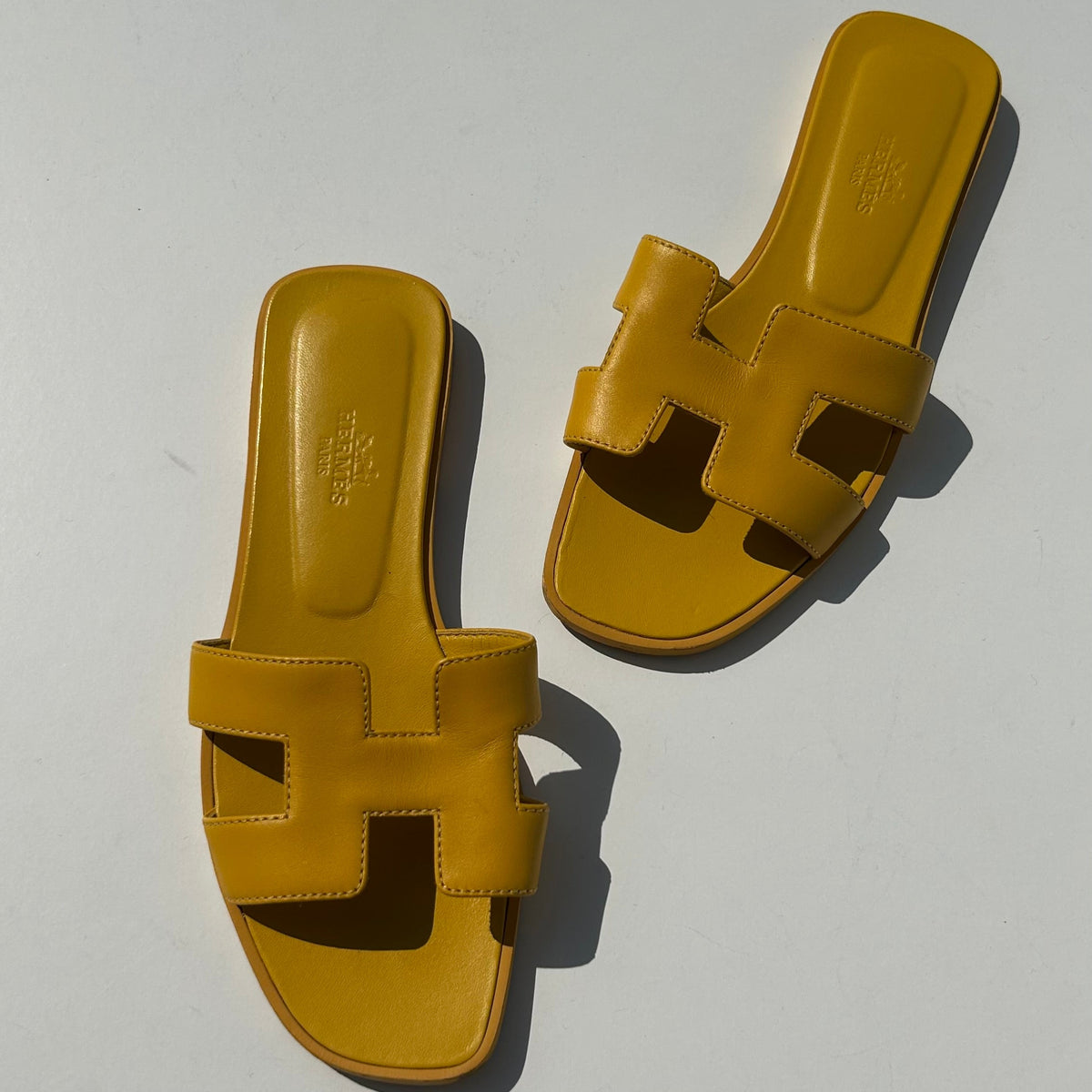 Hermes Yellow Oran Sandal