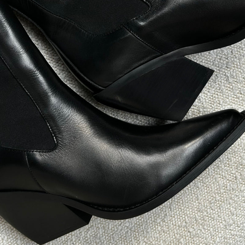 Day Birger Mikkelsen Black Slim Ankle Cowboy Boot