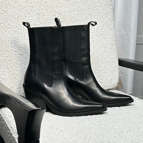Day Birger Mikkelsen Black Slim Ankle Cowboy Boot