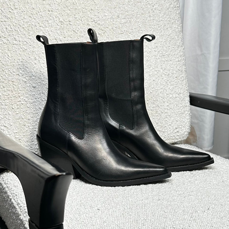 Day Birger Mikkelsen Black Slim Ankle Cowboy Boot