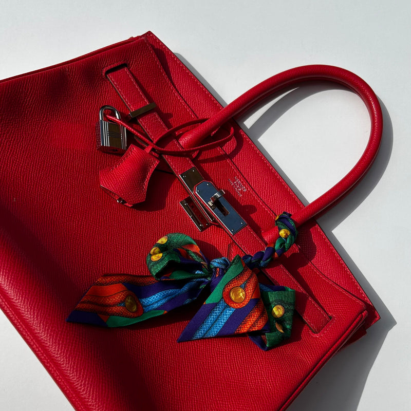 Hermes Rose Jaipur Birkin 30 Bag In Epsom Leather Palladium Hardware