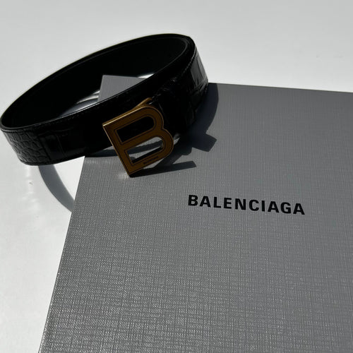 Balenciaga Black Hourglass Belt