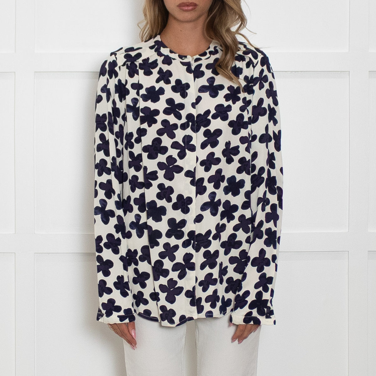 Fabienne Chapot Navy And White Sunset Top