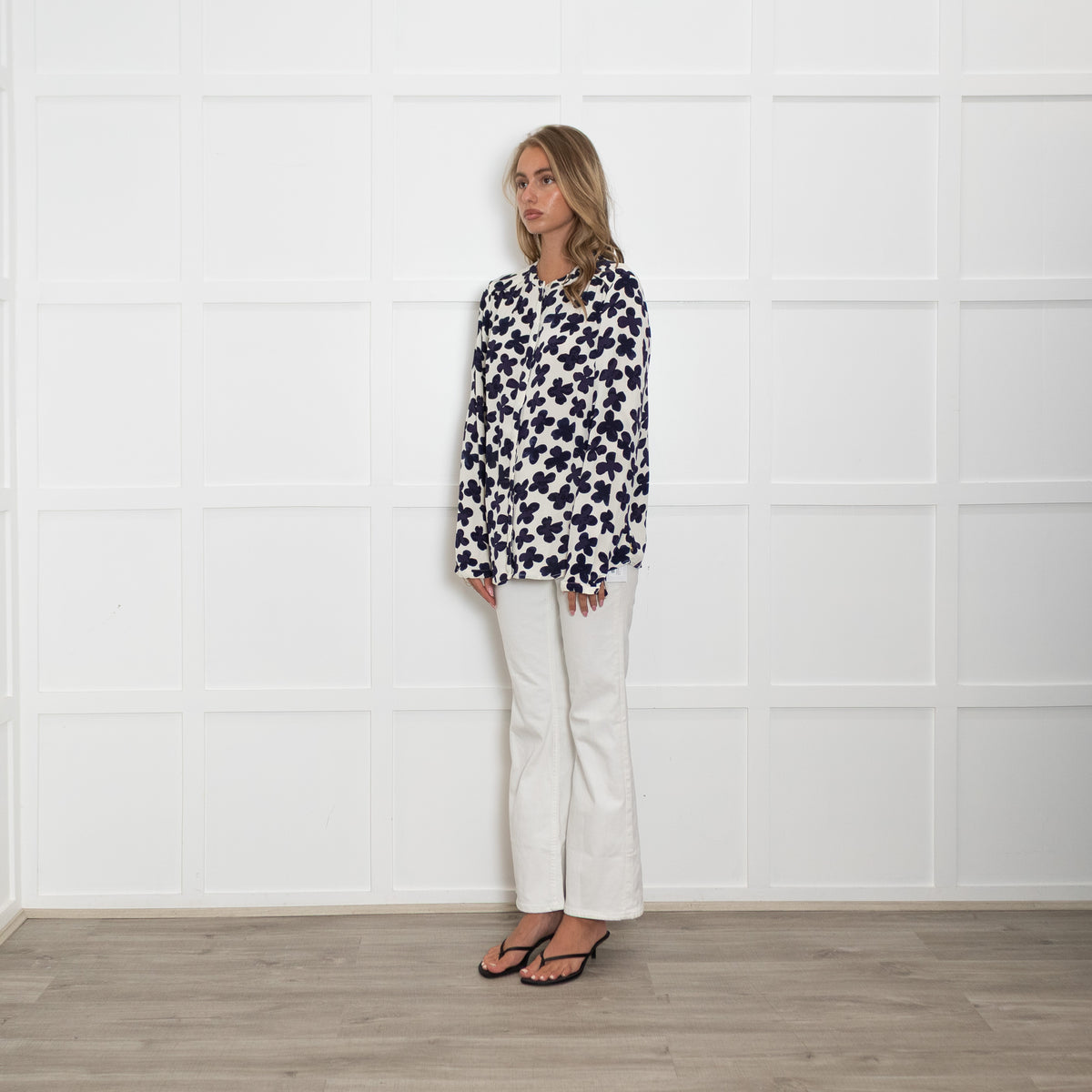 Fabienne Chapot Navy And White Sunset Top