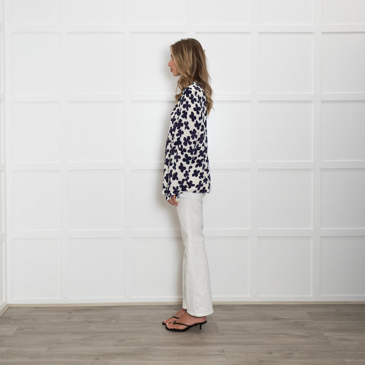 Fabienne Chapot Navy And White Sunset Top