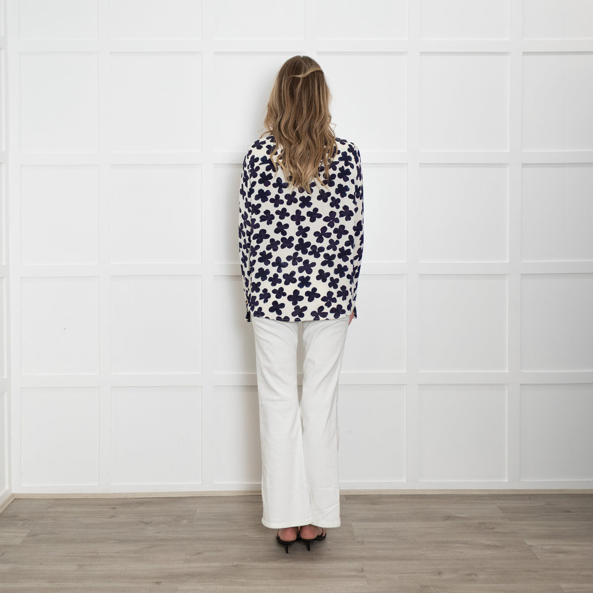 Fabienne Chapot Navy And White Sunset Top