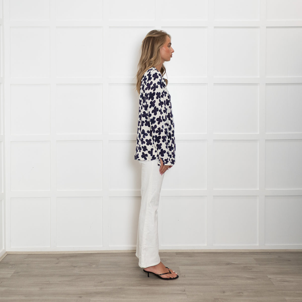 Fabienne Chapot Navy And White Sunset Top