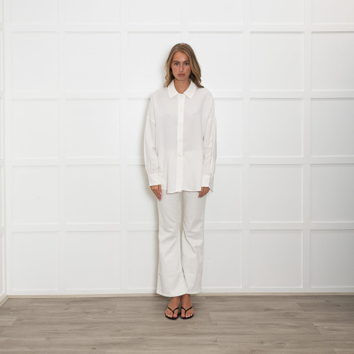 Away That Day White Linen Beach Shirt