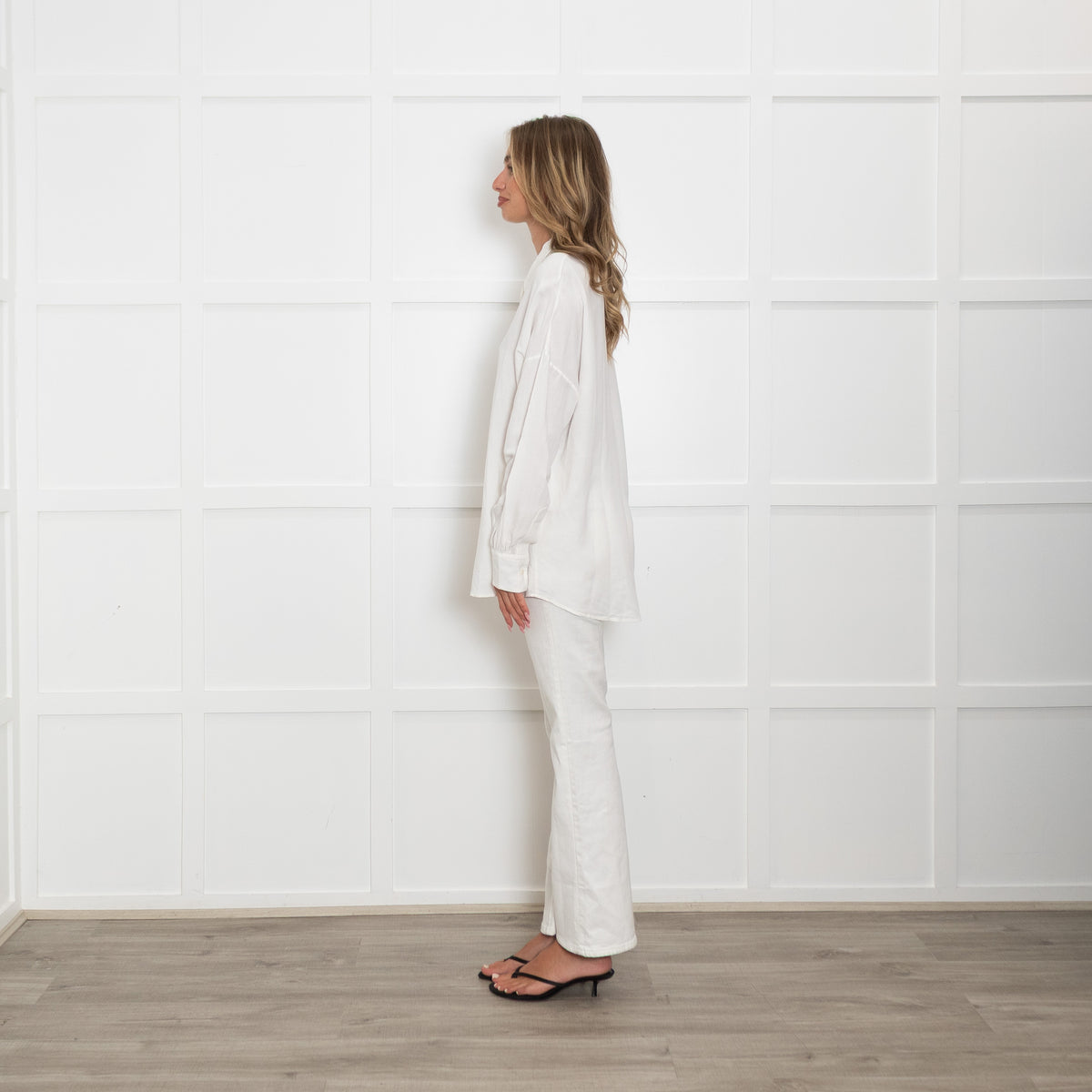 Away That Day White Linen Beach Shirt