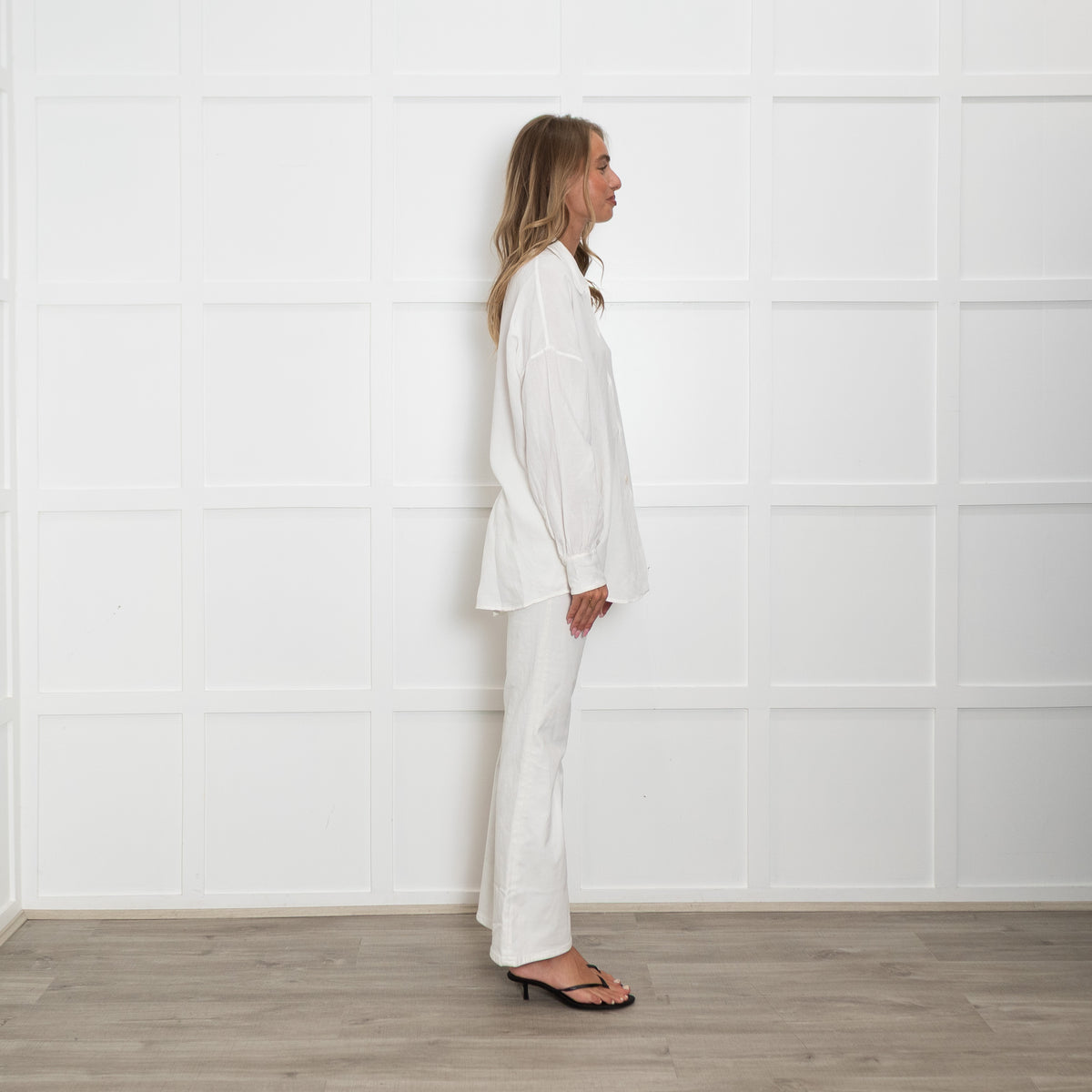 Away That Day White Linen Beach Shirt