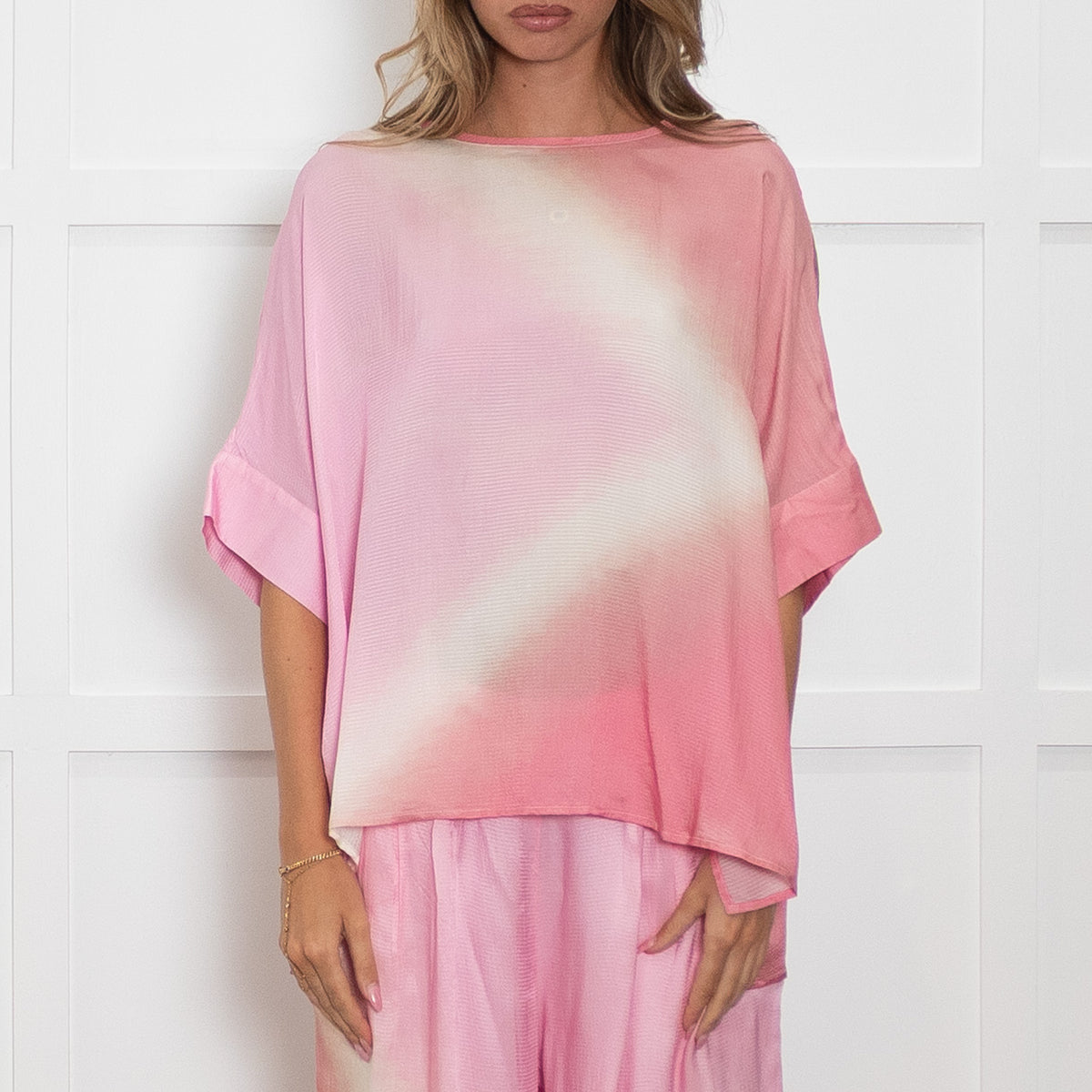 Essentiel Antwerp Pink And Cream Ombre Top