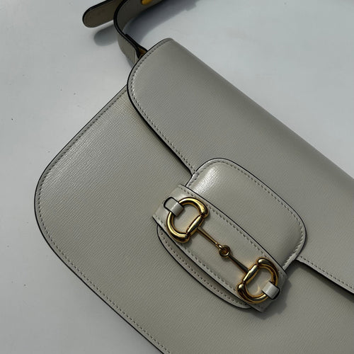 Gucci Horsebit White 1955 Crossbody Bag