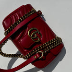 Gucci Red Marmont Small Crossbody Bag