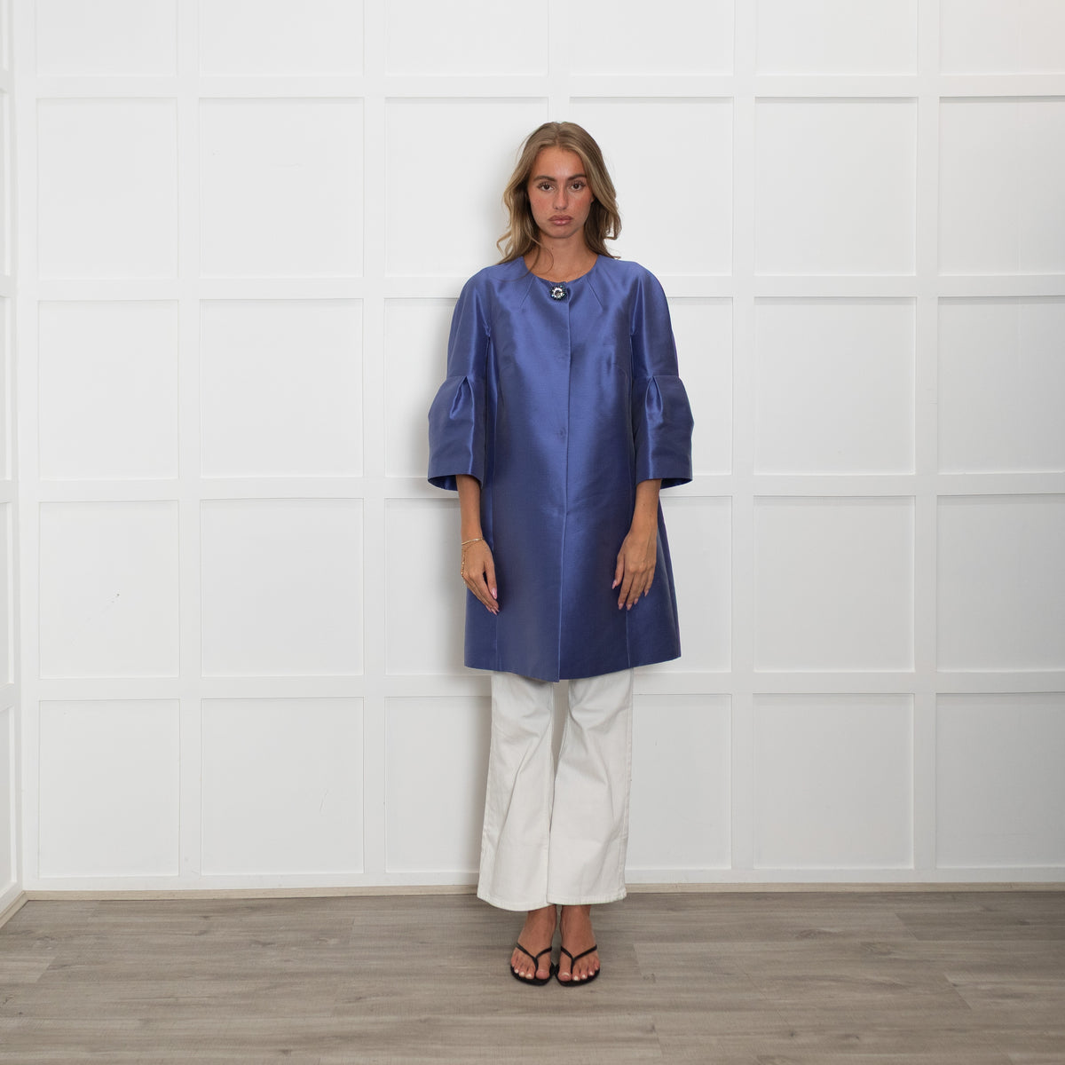 Luisa Spagnoli Purple Silk  Blend Coat