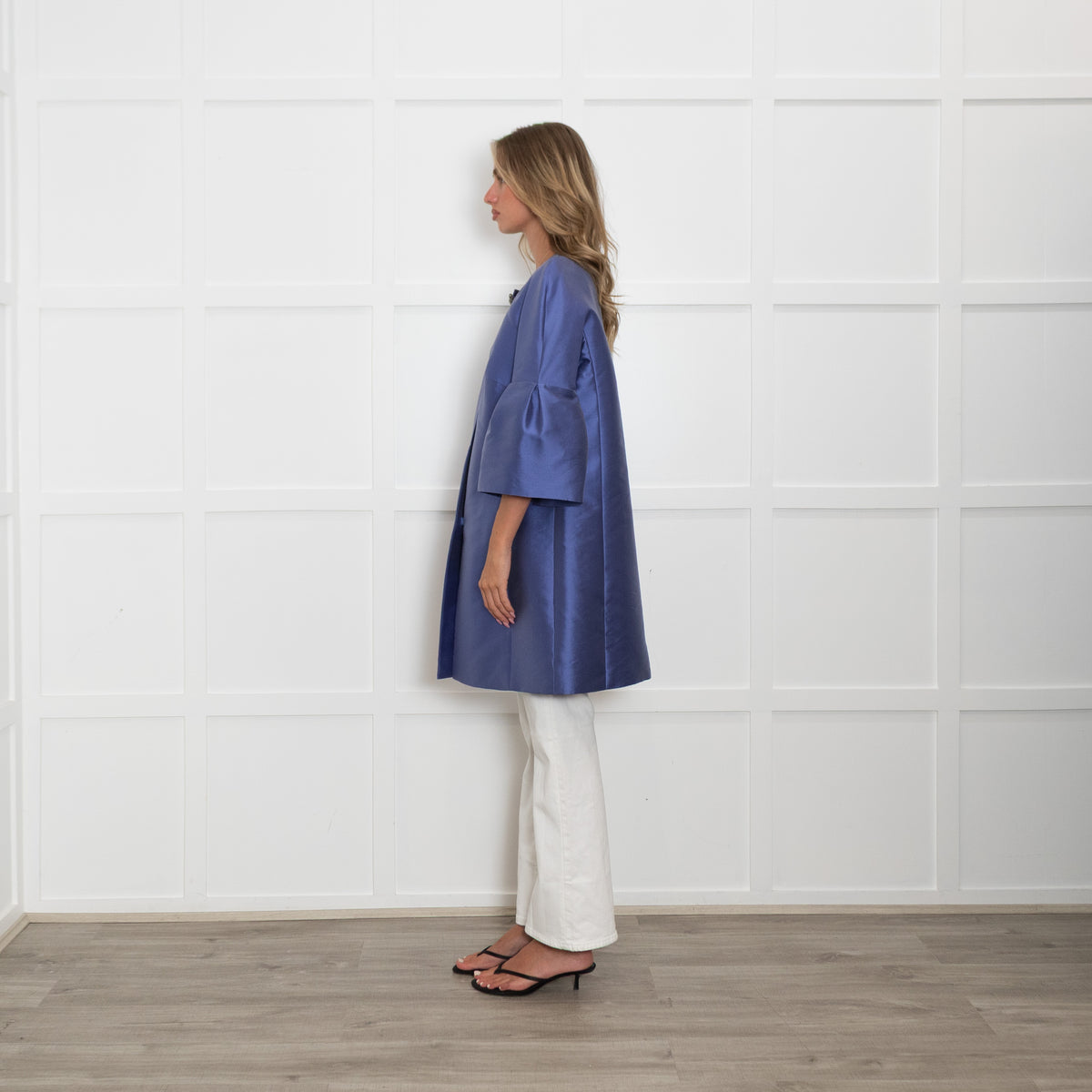 Luisa Spagnoli Purple Silk  Blend Coat