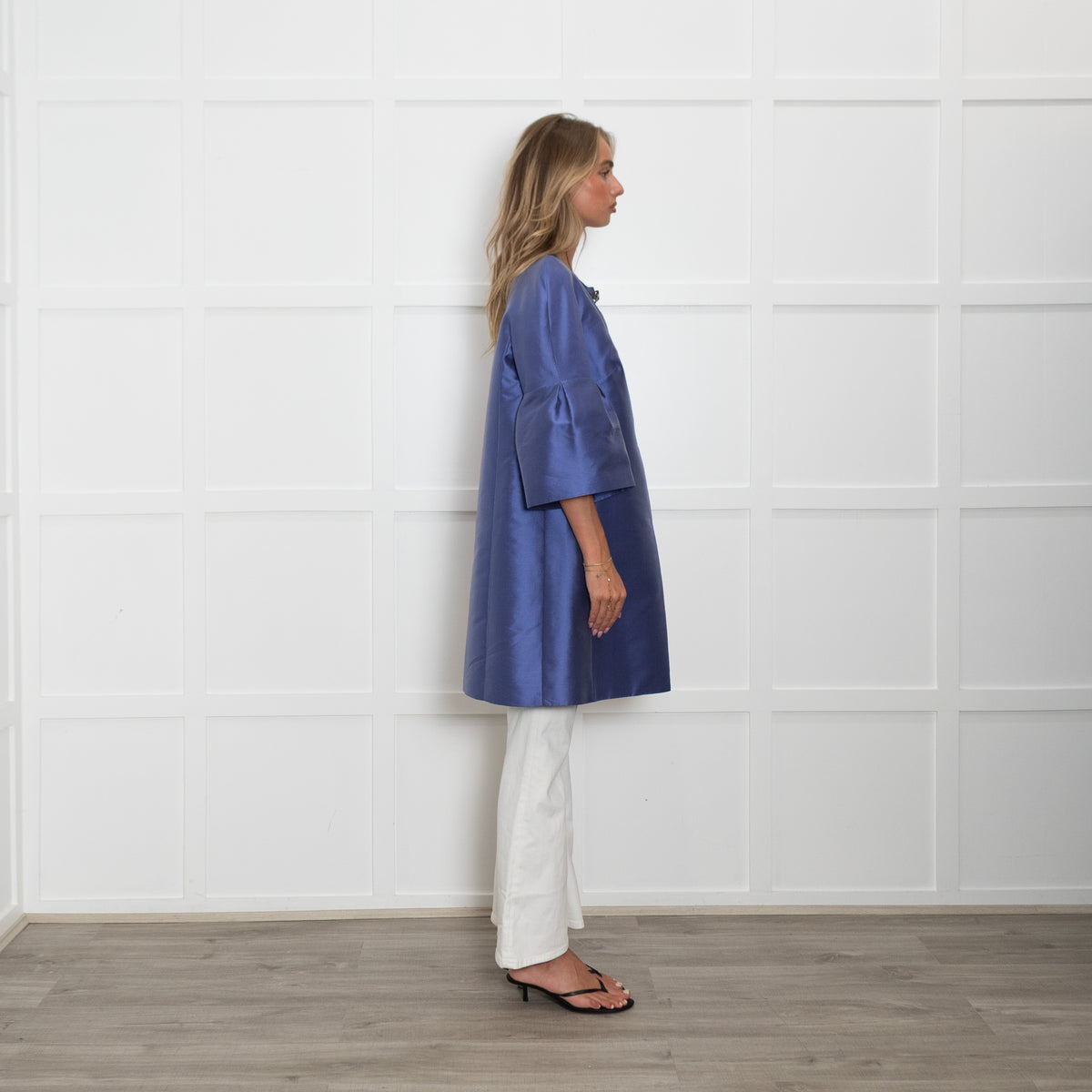 Luisa Spagnoli Purple Silk  Blend Coat