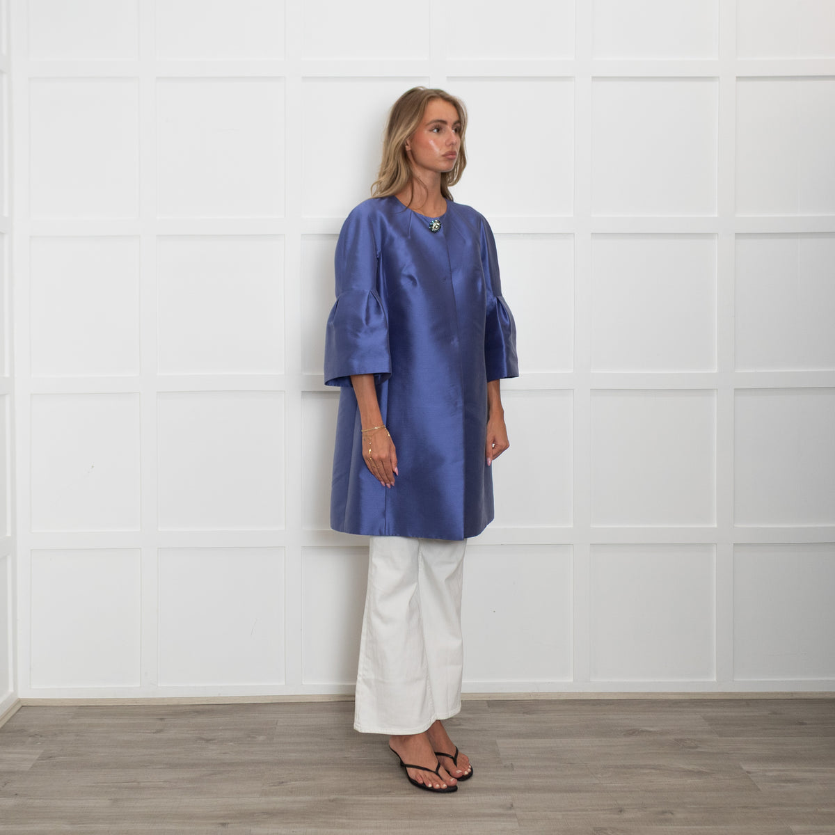 Luisa Spagnoli Purple Silk  Blend Coat