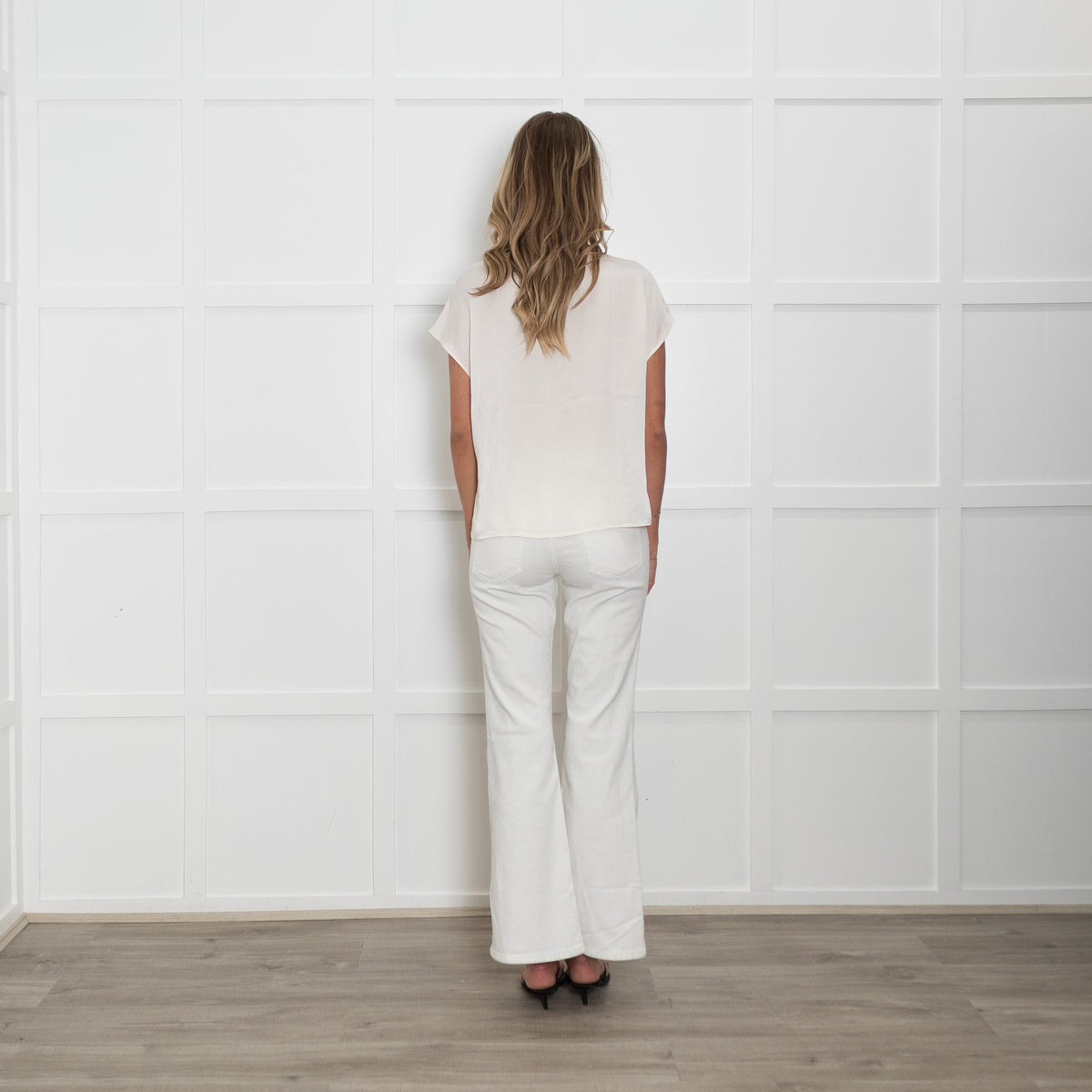 Luisa Spagnoli Cream Silk Sleeveless Top