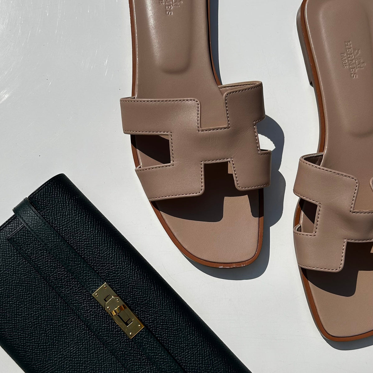 Hermes Nude Beige Oran Sandals