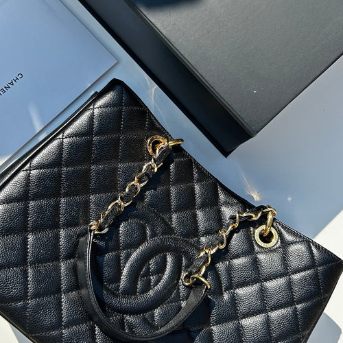 Chanel Grand Shopping Tote Black Caviar Leather