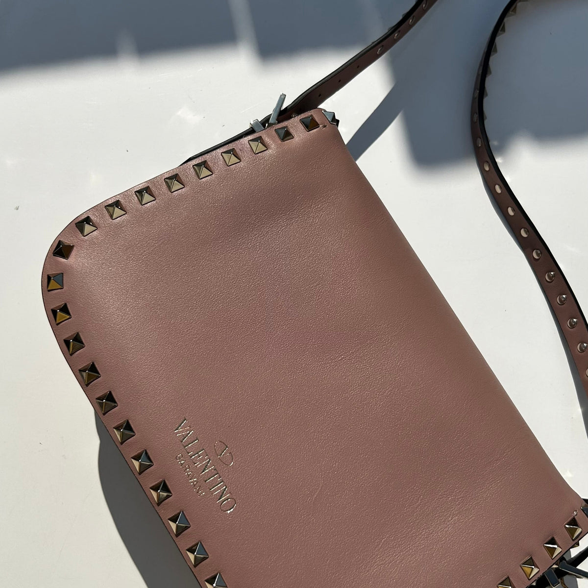 Valentino Dusty Pink Rockstud Crossbody Bag