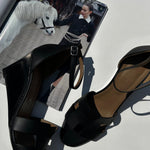 Hermes Black Legend Wedge Sandal