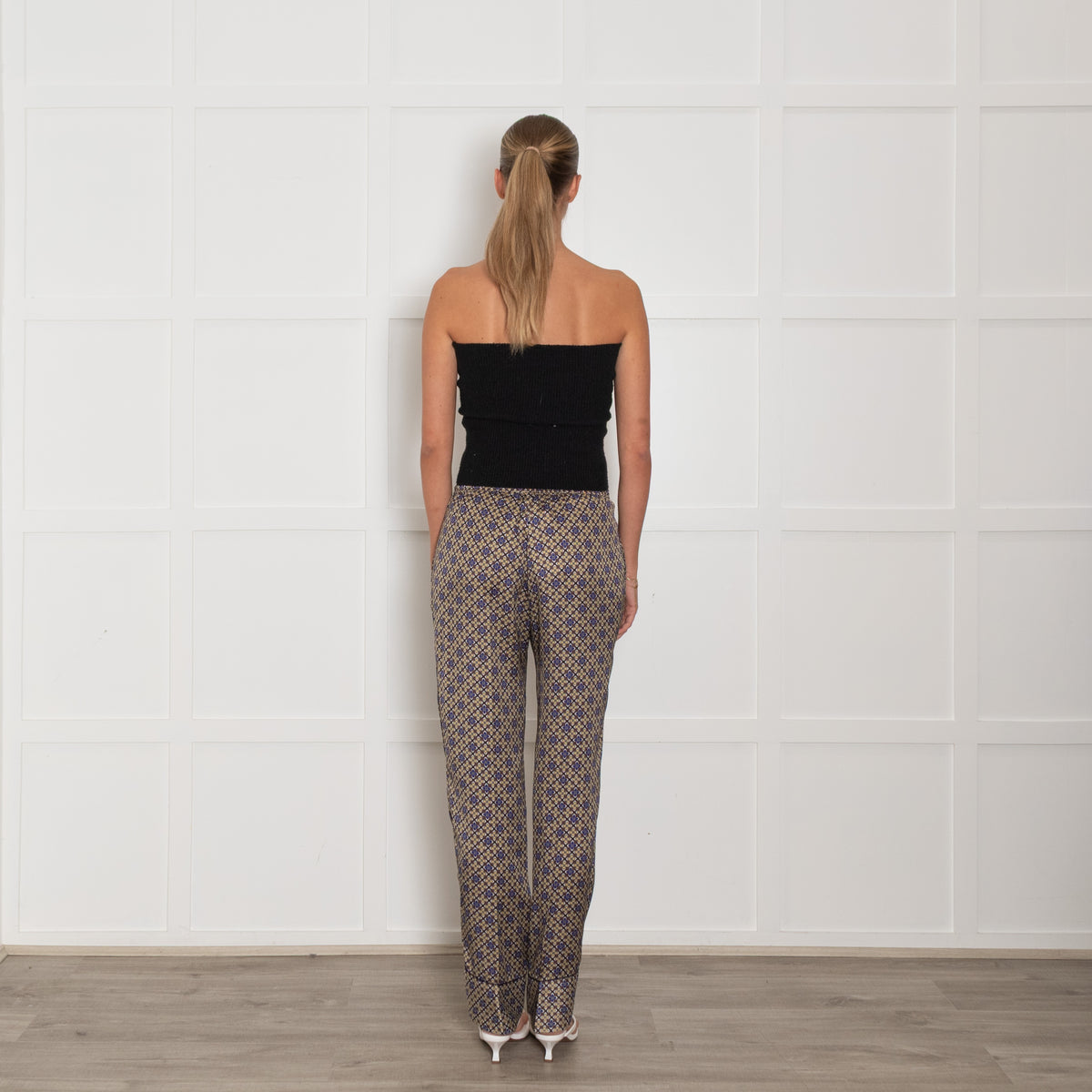 Sandro Brown Yellow Floral Trousers