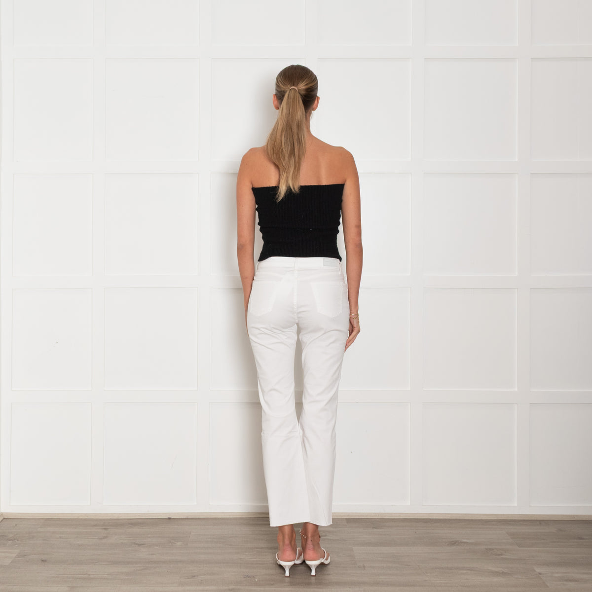Daniel & Mayer White Cotton Raw Edge Trousers