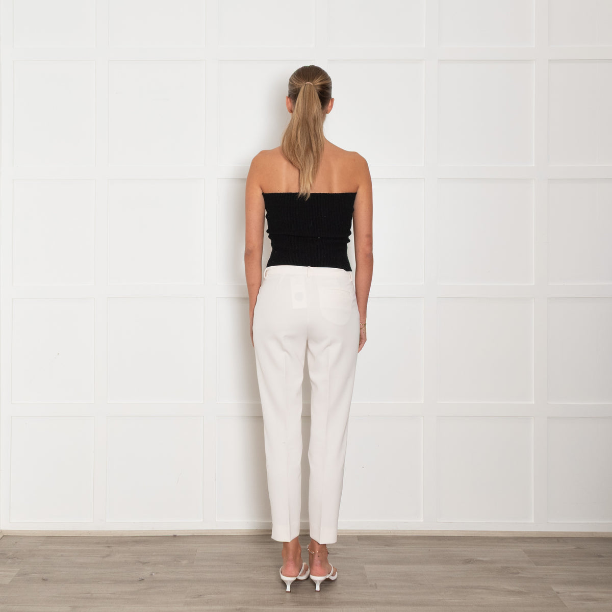 Daniel & Mayer Cream Slim Leg Trousers