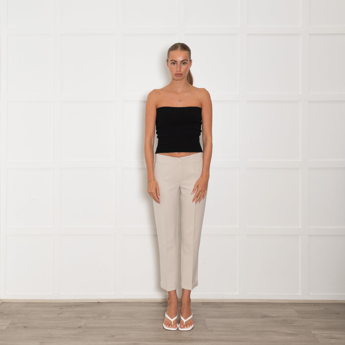 Daniel & Mayer Beige Turned Up Trousers